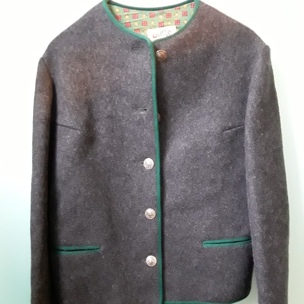 Boos Vintage Wool Button Down Coat, Austrian Style